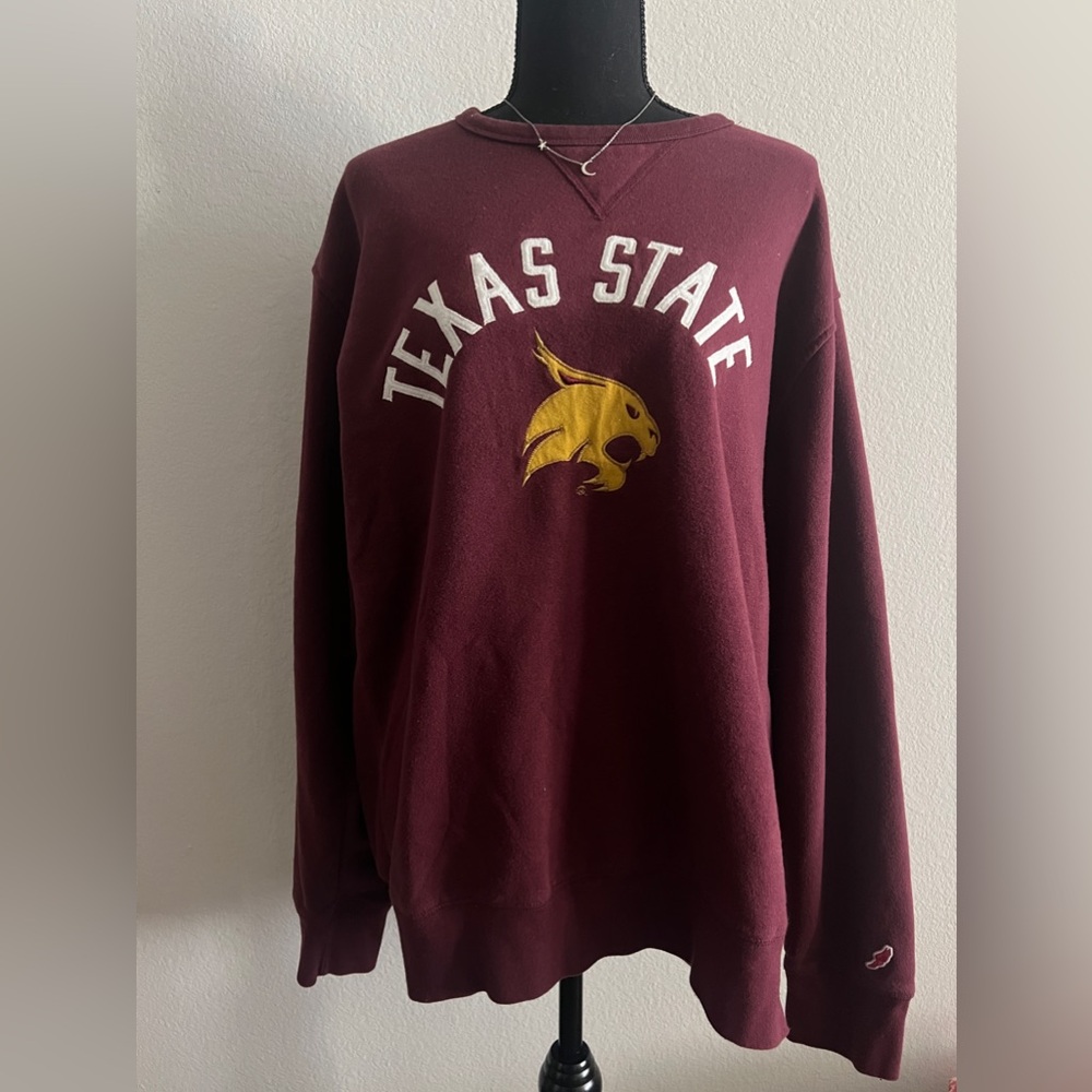 League Texas State University oversized crewneck, size XL